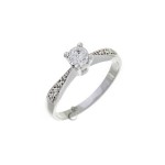 Δαχτυλιδι Μονοπετρο με Διαμαντι 0,30 Ct , F , VS1 + 0,08 Ct